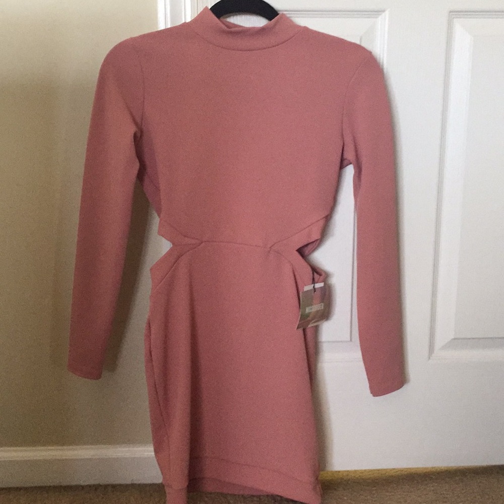 Missguided Pink Mini Backless Dress